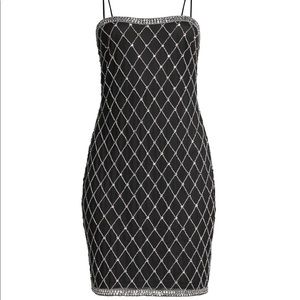 Aidan by Aidan Mattox Beaded Mini Dress